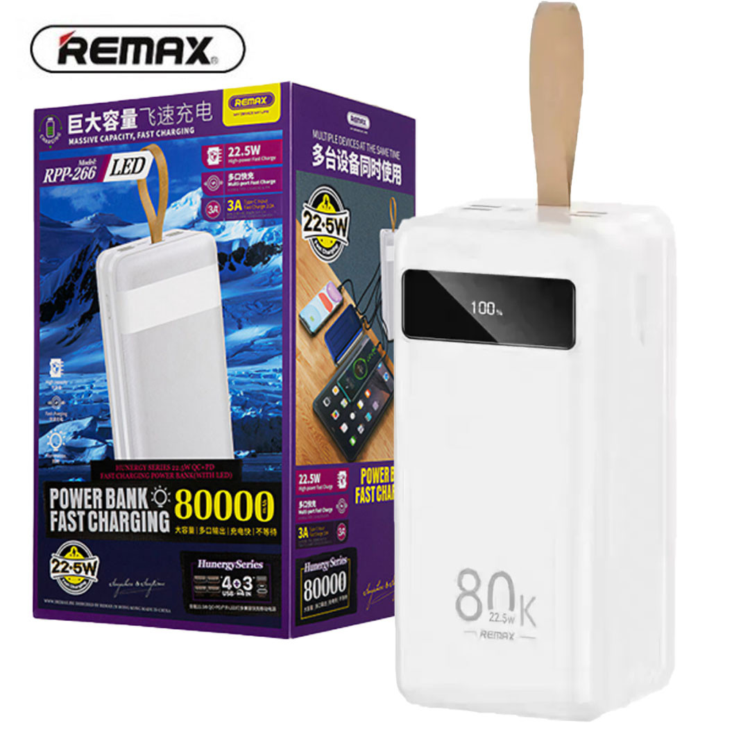 Зовнішній акумулятор Remax Power Bank 3 80000 mah 22,5W Повербанк-лампа