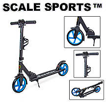 Двоколісний міський складаний самокат "Scale Sports SS-05 1250047615" з регулюванням висоти керма (чорний)., фото 3
