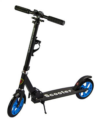 Двоколісний міський складаний самокат "Scale Sports SS-05 1250047615" з регулюванням висоти керма (чорний)., фото 1