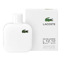 Мужская туалетная вода Lacoste Eau De L.12.12 Blanc 100 ml парфюм, мужские белые духи Лакоста Бланк