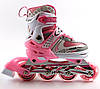 Дитячі світні ролики з регульованим розміром Happy Pink розмір 29-33 рожеві, для дівчаток, фото 6