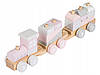 Дерев'яний потяг розвиваюча іграшка сортер веселий експрес рожевий Playtive, фото 7