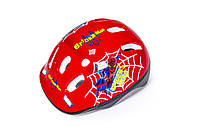 Детский защитный шлем для роликов Шлем Спайдермен Красный противоударный, для детей и подростков