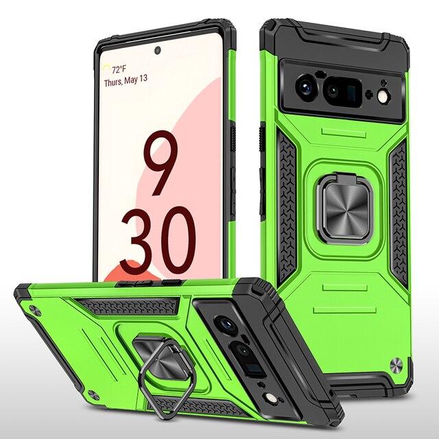 Протиударний чохол із підставкою для Pixel 6 Pro салатовий захисний бампер