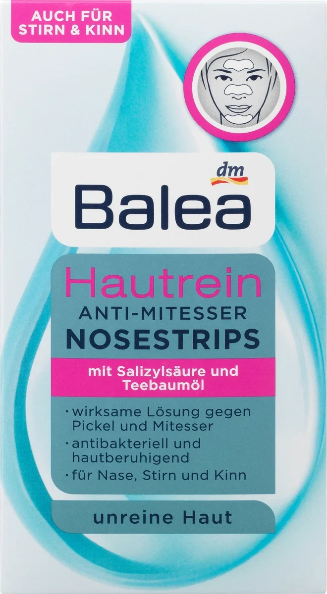 Смужки для носа від чорних цяток Balea Hautrein anti-mittesser nosestrips