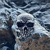 Чоловічий модний перстень череп у стилі панк, скелет череп із титанової сталі преміум якості виріб, розмір 22, фото 2