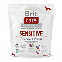 Сухой корм гипоаллергенный с олениной для собак всех пород Brit Care Sensitive All Breed 1 кг