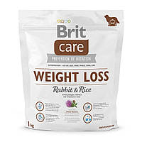Сухой корм для собак с лишним весом Brit Care Weight Loss Rabbit & Rice 1 кг (кролик и рис)