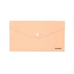 Папка - конверт на кнопці Axent Pastelini, персикова 13х25см. 1414-42-A