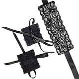 Еротичний набір (пов'язка на очі та наручники) Art of Sex — Ariya, фото 3