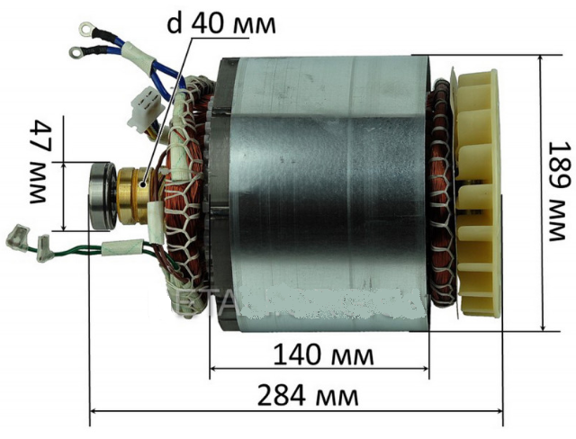 Электродвигатель в сборе генератора 188F - фото 1 - id-p1764500252