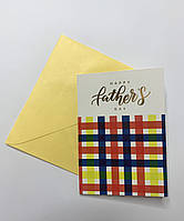 Листівка з тисненням "Happy father`s day" 10,5х15 см