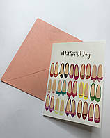 Листівка з тисненням "Happy Mother's day" 10,5х15 см