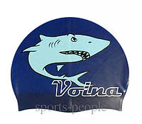 Шапочка для плавания Volna Shark, силикон, разн. цвета