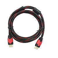 Кабель HDMI 3м v1.4 позолоченный в обплетении