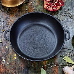 Сковорода жаровня чавунна Maysternya (Ø26 см, вага 3,46 кг, борт 6 см) Т103Ук
