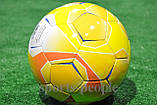 М' яч футсальний (для міні-футболу) Alvic No4, PU, жовтий колір, фото 3