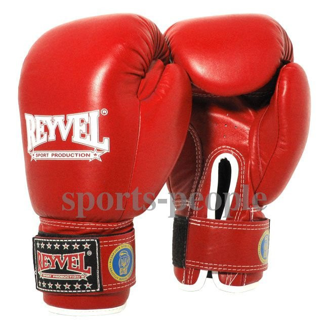 Перчатки боксерські (для боксу) Reyvel, ФБУ, 6, 8 унцій, шкіра, різні кольори.