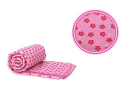 Коврик (полотенце) для йоги і фітнеса: 2 мм, тканевий, різн. кольору.+чехол в подарунок!