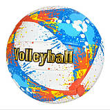 М'яч волейбольний Volleyball Print, зшитий, PU, різний. кольору, фото 2