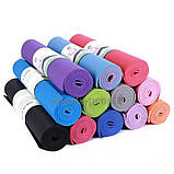 Килимок для йоги та фітнесу, PVC, 173*61*0.4 см, різном. кольори + чохол в подарунок!, фото 6