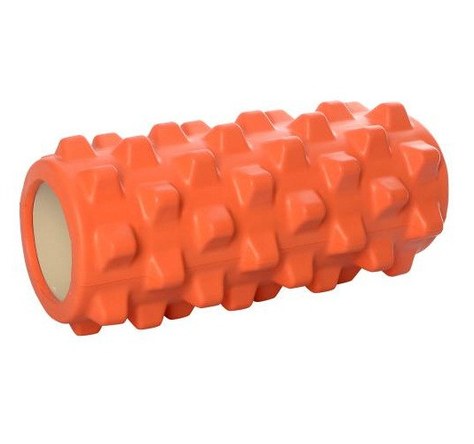 Массажный ролик (роллер, валик) для йоги MS 0857-9, 32.5*13.5 см, оранжевый - фото 2 - id-p1764503013