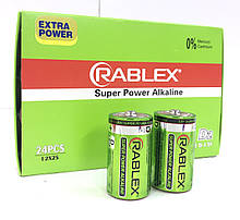 Батарейка Rablex лужні LR20/ техніка/D/1.5V/2шт (120 шт./яск)