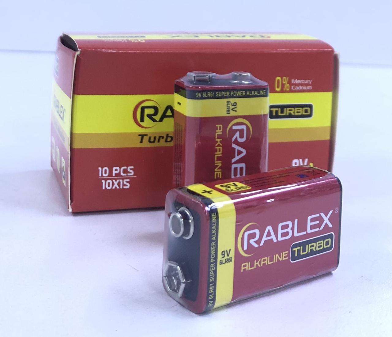 Rablex 6LR61/9V/1604 Turbo (Крона) 1шт SHRINK (1/10/300), фото 1