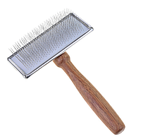 Madan Slicker Brush - профессиональная щетка с деревянной ручкой размер L