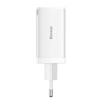 Мережевий зарядний пристрій Baseus 65W GaN5 Pro та кабель Type C to Type C PD 100W White (CCGP120202), фото 6
