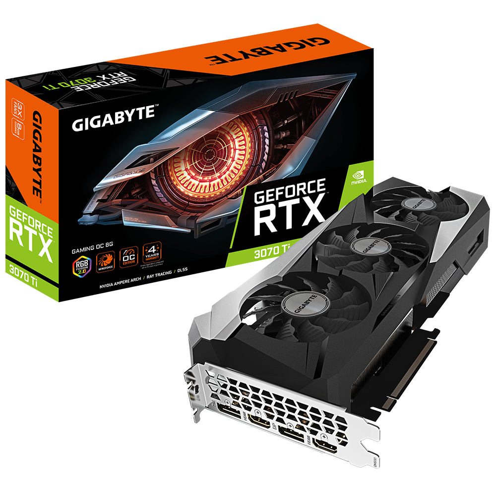 Відеокарта GIGABYTE GeForce RTX 3070 Ti 8GB GDDR6Х Refurbished