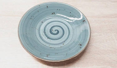 Тарілка обідня Tulu Spiral grey-blue d26 см порцеляна (spiral grey- blue-26)