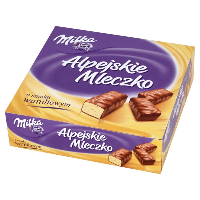 Конфеты Milka Alpejskie Mleczko Waniliowym птичье молоко с ванилью, 330 г - фото 1 - id-p295137506