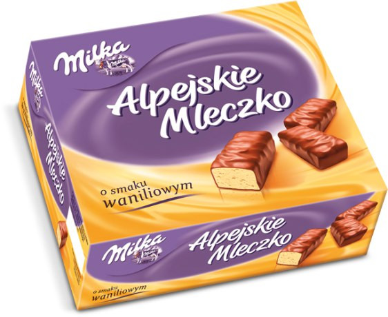 Конфеты Milka Alpejskie Mleczko Waniliowym птичье молоко с ванилью, 330 г - фото 4 - id-p295137506