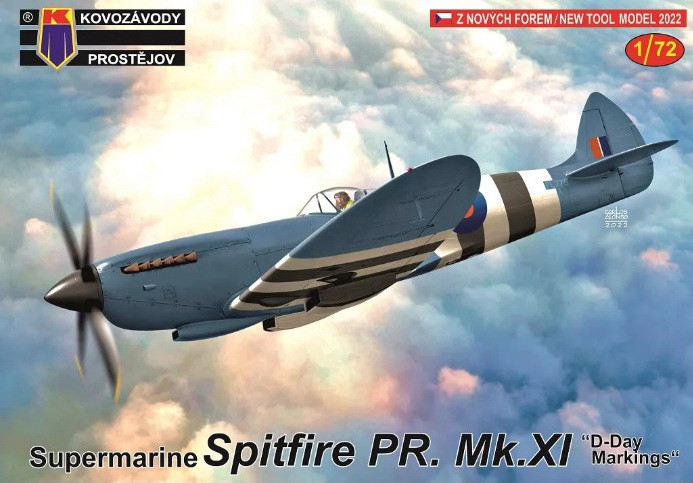 Пластикова модель 1/72 Kovozavody Prostejov 0296 британський винищувач розвідник Spitfire PR. Mk.XI D-Day