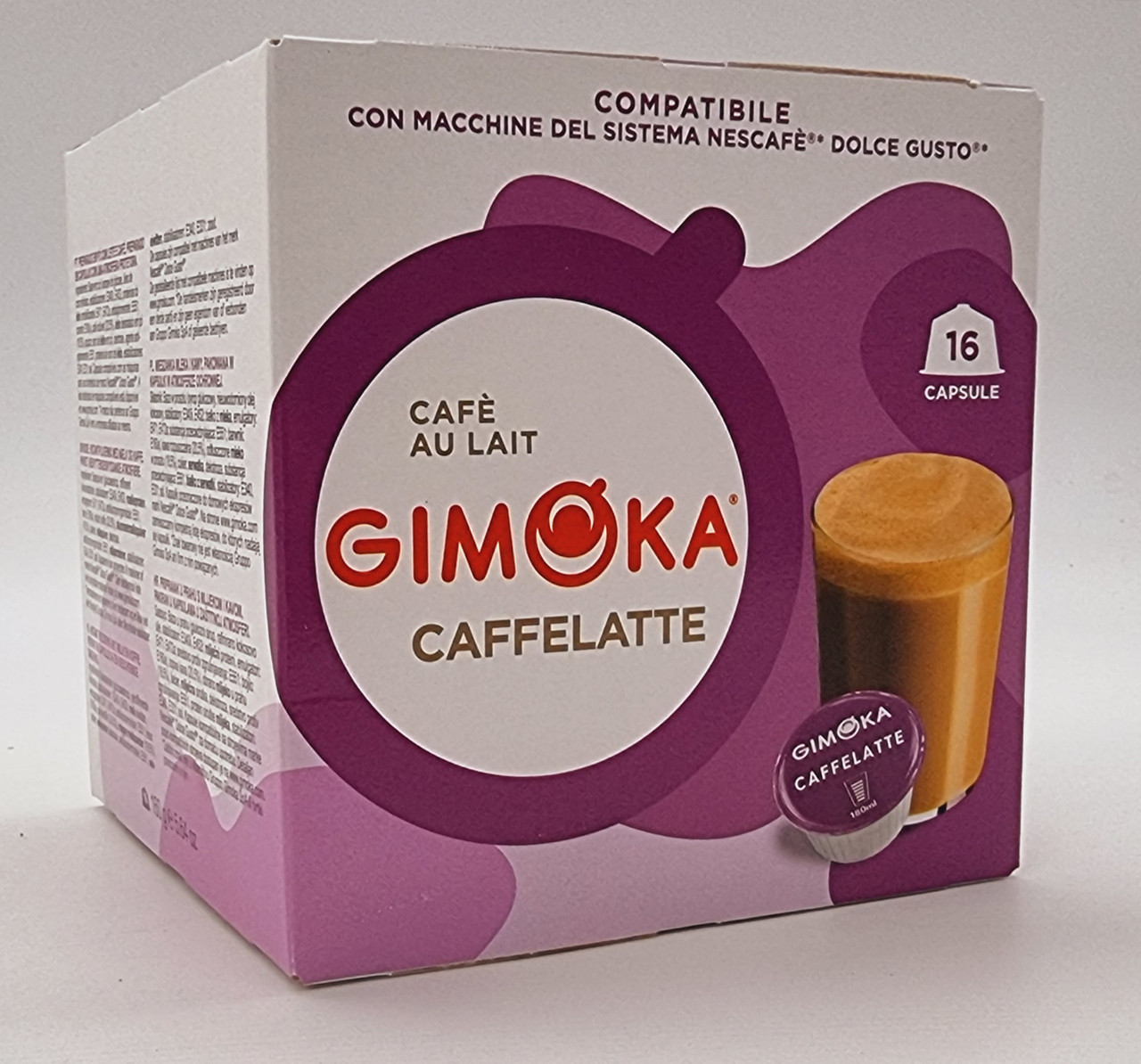 Кава в капсулах Gimoka Dolce Gusto Caffelatte КаваЛатте 16 шт. (16 порцій)