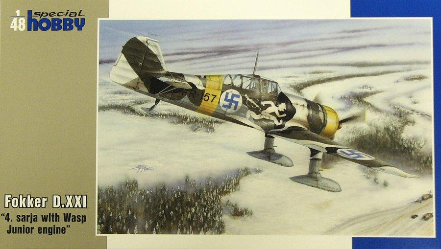 Пластикова модель 1/48 Special Hobby 48073 нідерланький винищувач Fokker D.XXI 4.sarja 'w/ Wasp Junior engine, фото 1