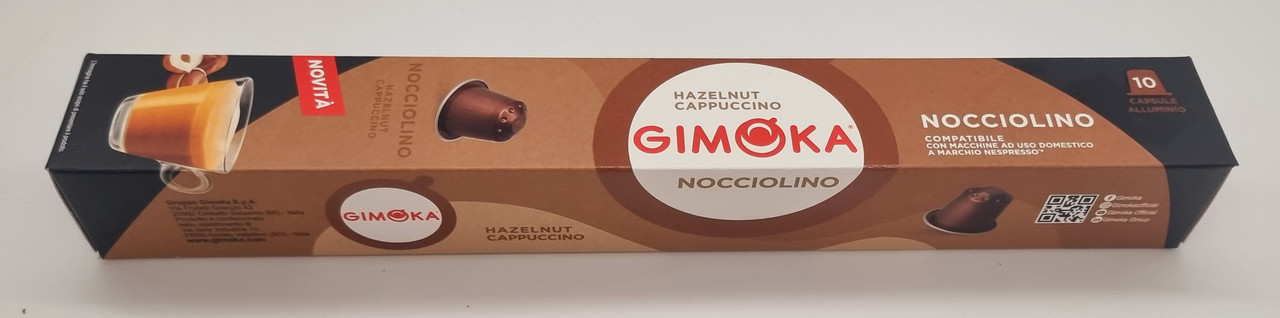 Кава в капсулах Gimoka NESPRESSO Nocciolino Горіхова капучино 10 шт. в алюмінєвих капсулах
