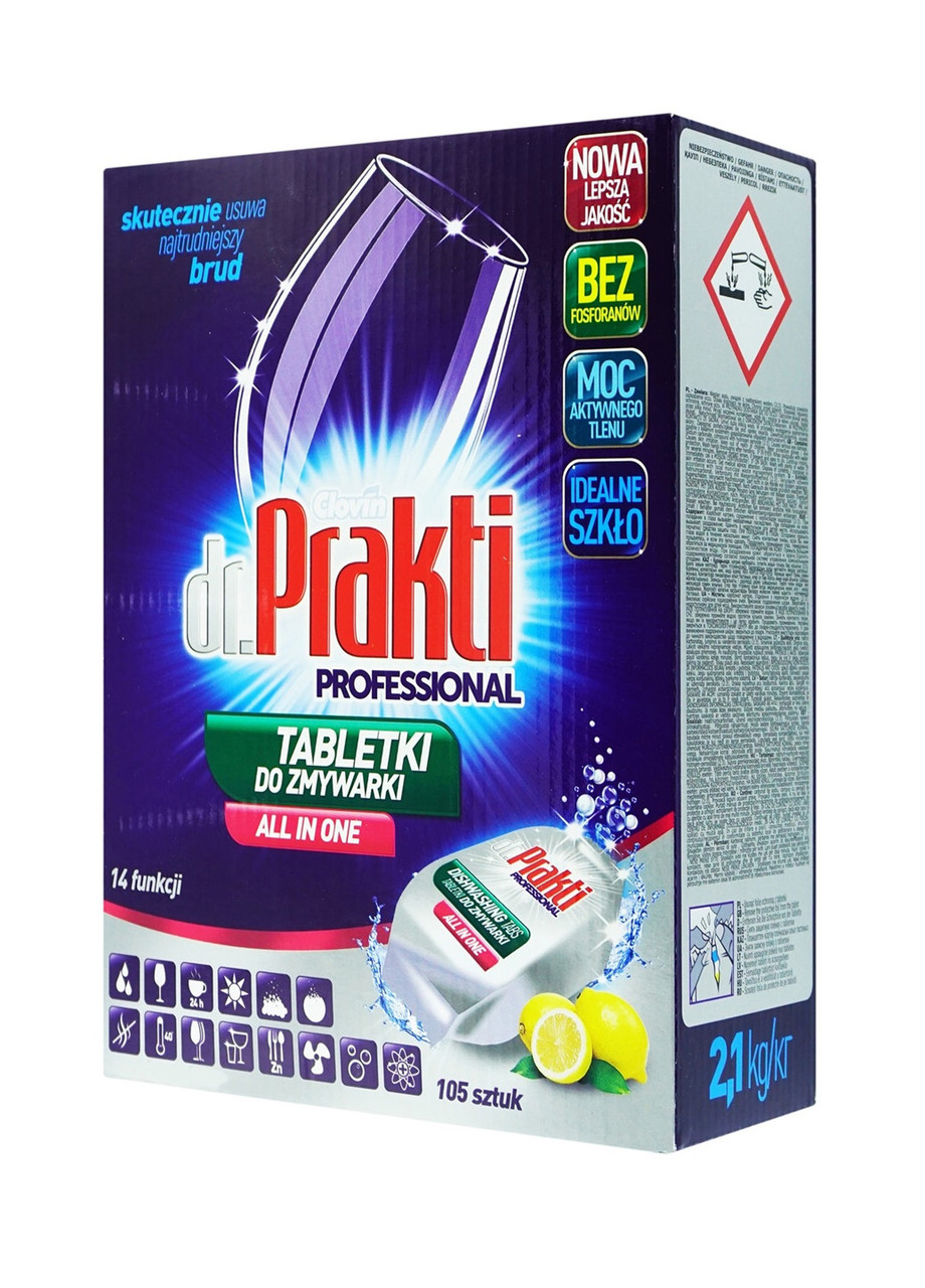 Таблетки для Посудомоечной Машины Clovin Dr. Prakti 105 Шт ...
