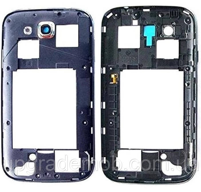 Рамка дисплея Samsung i9080 Galaxy Grand /i9082 синя — з тріщиною збоку, фото 1