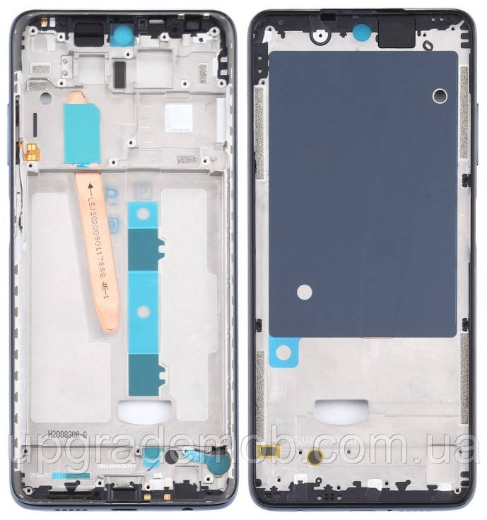 Рамка дисплея Xiaomi Poco X3/Poco X3 NFC/Poco X3 Pro чорна Shadow Gray, фото 1