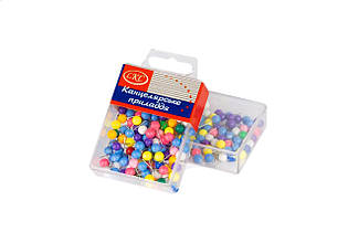 Кнопка декоративна кольорова "Шарик", 0,6 мм, пластик. бокс 1018