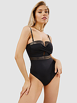 ОПТ Стильний цільний купальник пін ап Z. five 85844 чорний/золотий на 42 44 46 48 розмір, фото 5