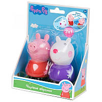 Игрушки для ванной, изменяющие цвет "Пеппа и Сьюзи". Игровой набор TM "Peppa Pig"