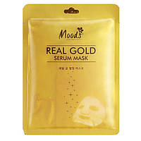 Тканевая тайская 3D маска для лица с золотой сывороткой 38 мл  Moods(BELOV) (8859128305724)