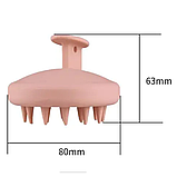 Силіконова щітка масажер для голови , тіла бірюзова, фото 6
