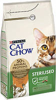 Сухой корм для кошек и стерилизованных кошек Cat Chow Sterilised Turkey с индейкой 1,5 кг