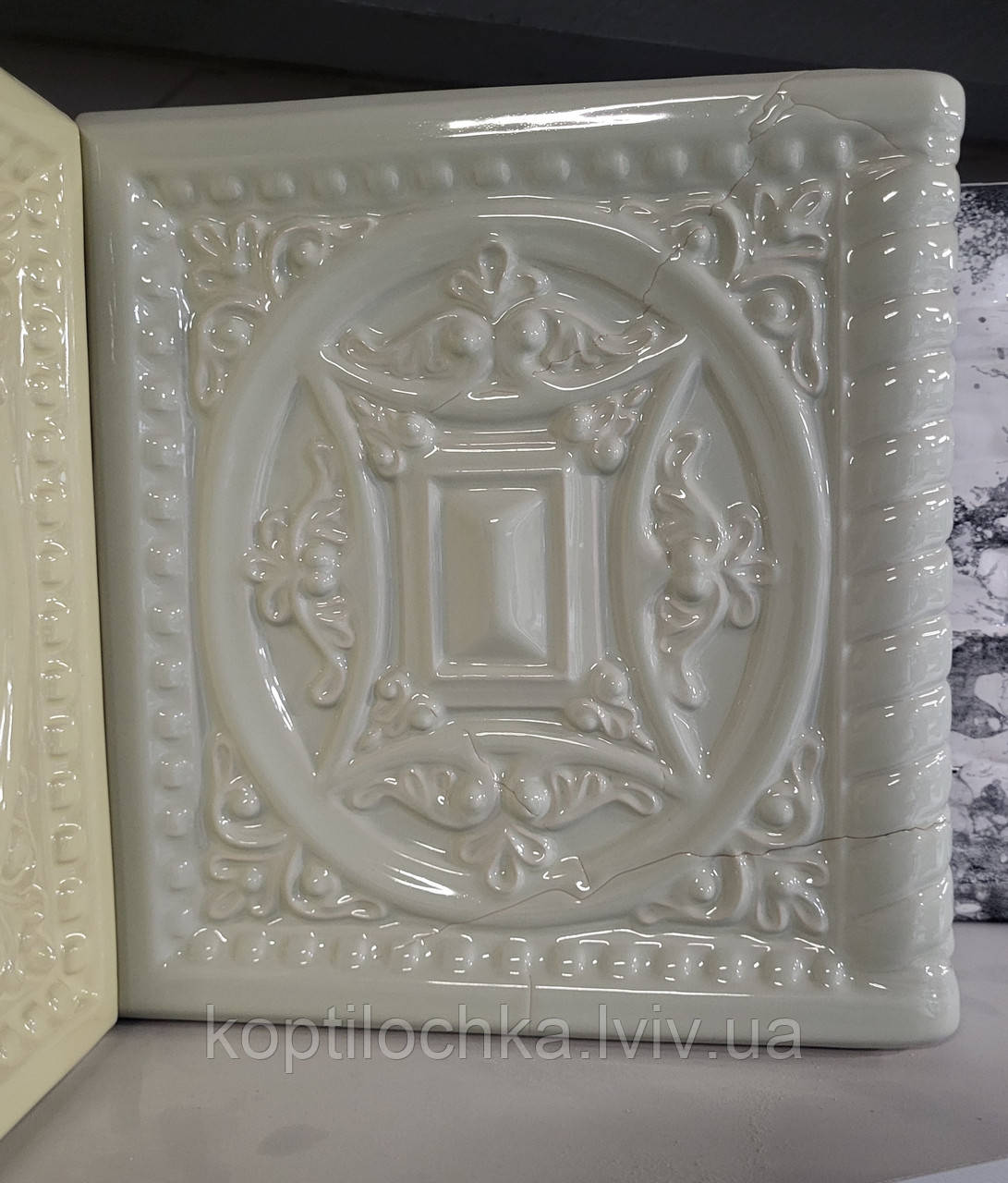 Кахель (ізразець)"Ромб" фісташковий