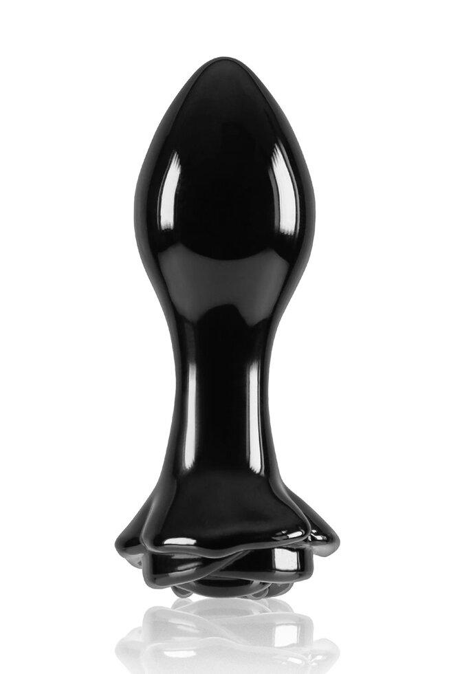 Скляна пробка ns novelties crystal rose black