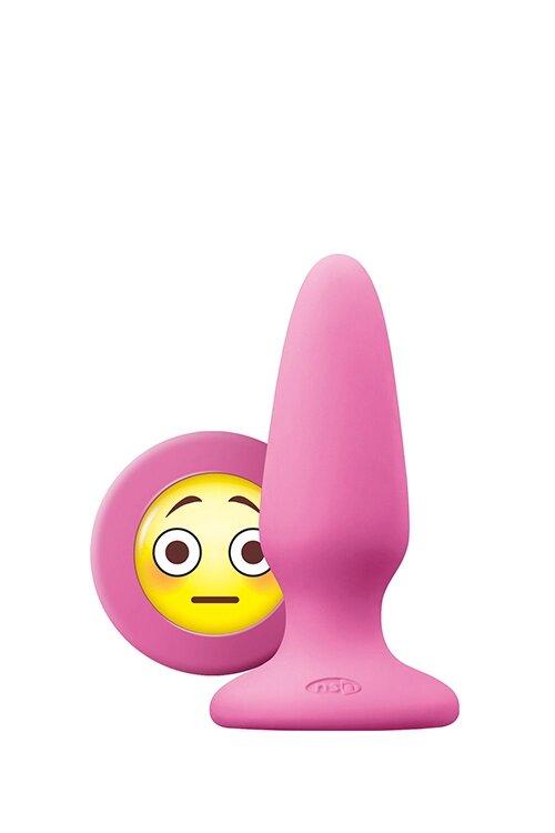 Анальна штепсельна новинка Mojis omg середній рожевий, фото 1